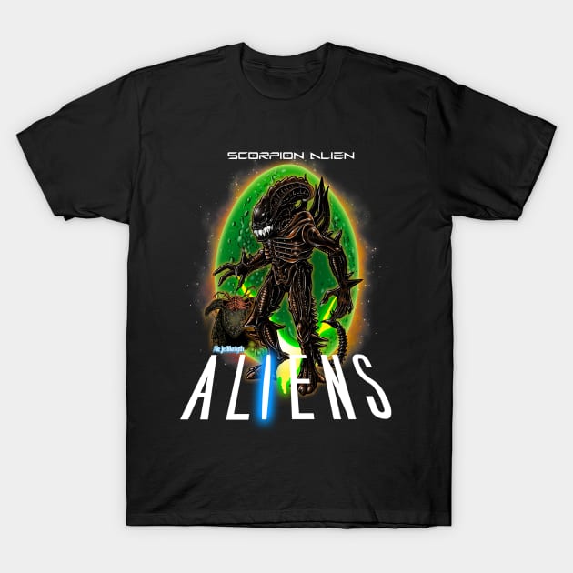 Scorpion Alien T-Shirt by Ale_jediknigth